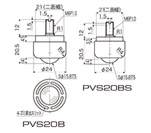 図面：PVS20B・PVS20BS